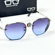 Gucci – 5024 – 53 – Silver Blue – Metal – Sunglasses – Unisex