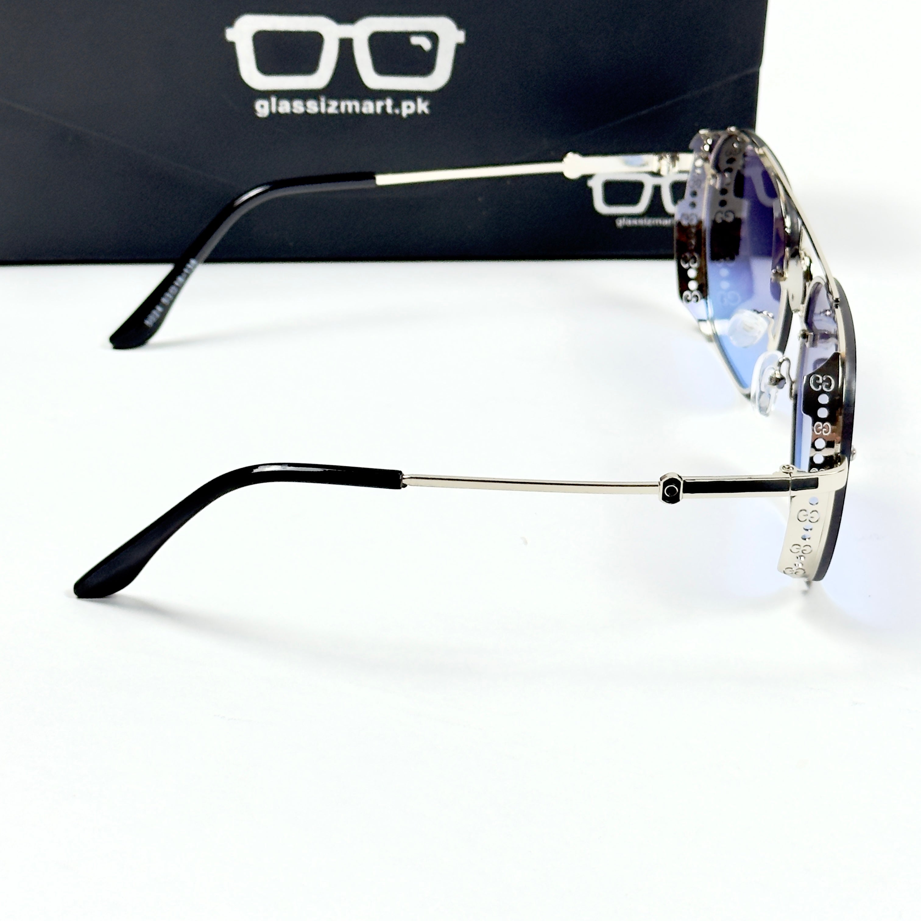 Gucci – 5024 – 53 – Silver Blue – Metal – Sunglasses – Unisex