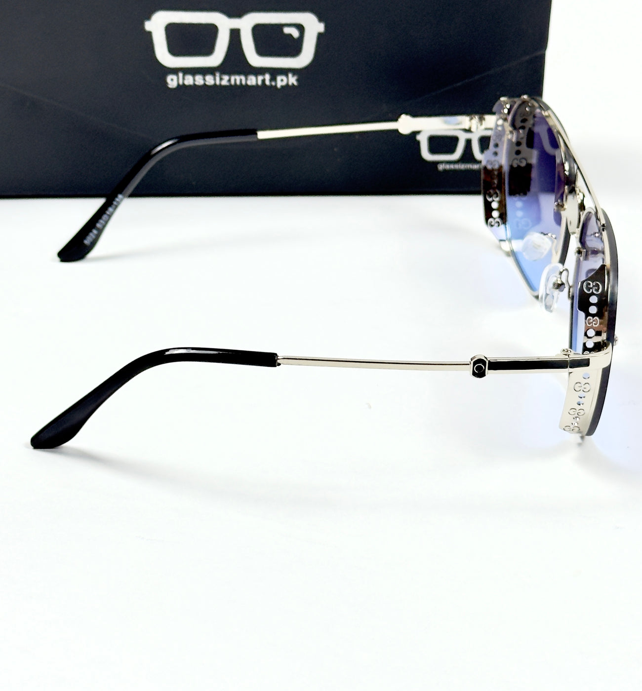 Gucci – 5024 – 53 – Silver Blue – Metal – Sunglasses – Unisex