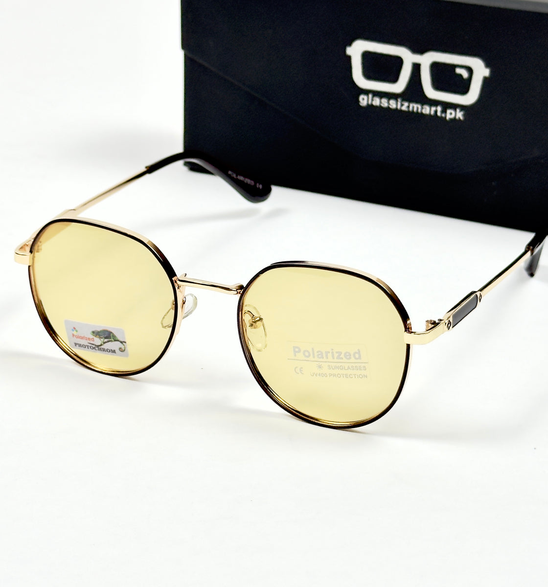 Louis Vuitton – 06008 – 55 – Golden Yellow – Metal – Sunglasses – Unisex
