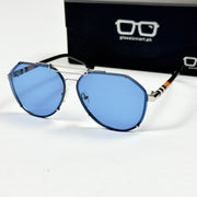 Burberry – 5005 - 52 – Silver Blue - Metal - Acetate - Sunglasses – Unisex