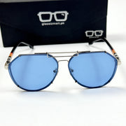 Burberry – 5005 - 52 – Silver Blue - Metal - Acetate - Sunglasses – Unisex