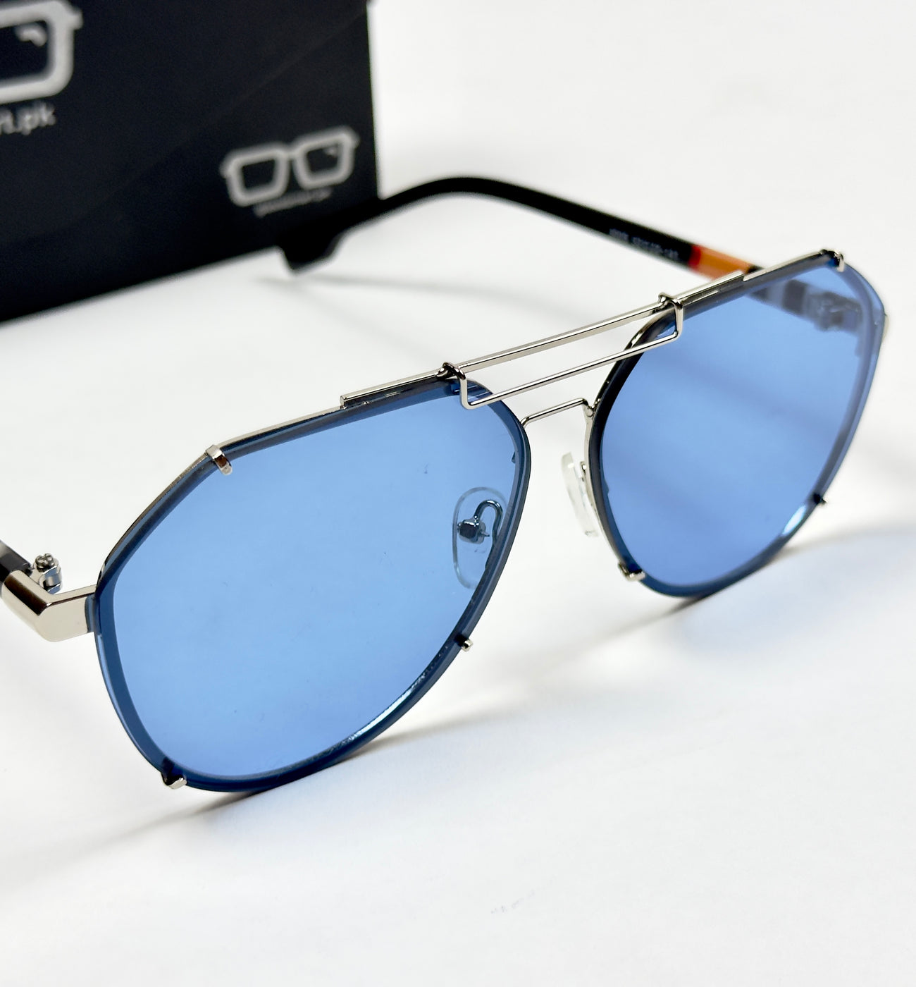 Burberry – 5005 - 52 – Silver Blue - Metal - Acetate - Sunglasses – Unisex