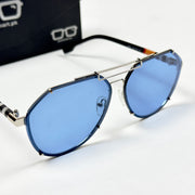 Burberry – 5005 - 52 – Silver Blue - Metal - Acetate - Sunglasses – Unisex