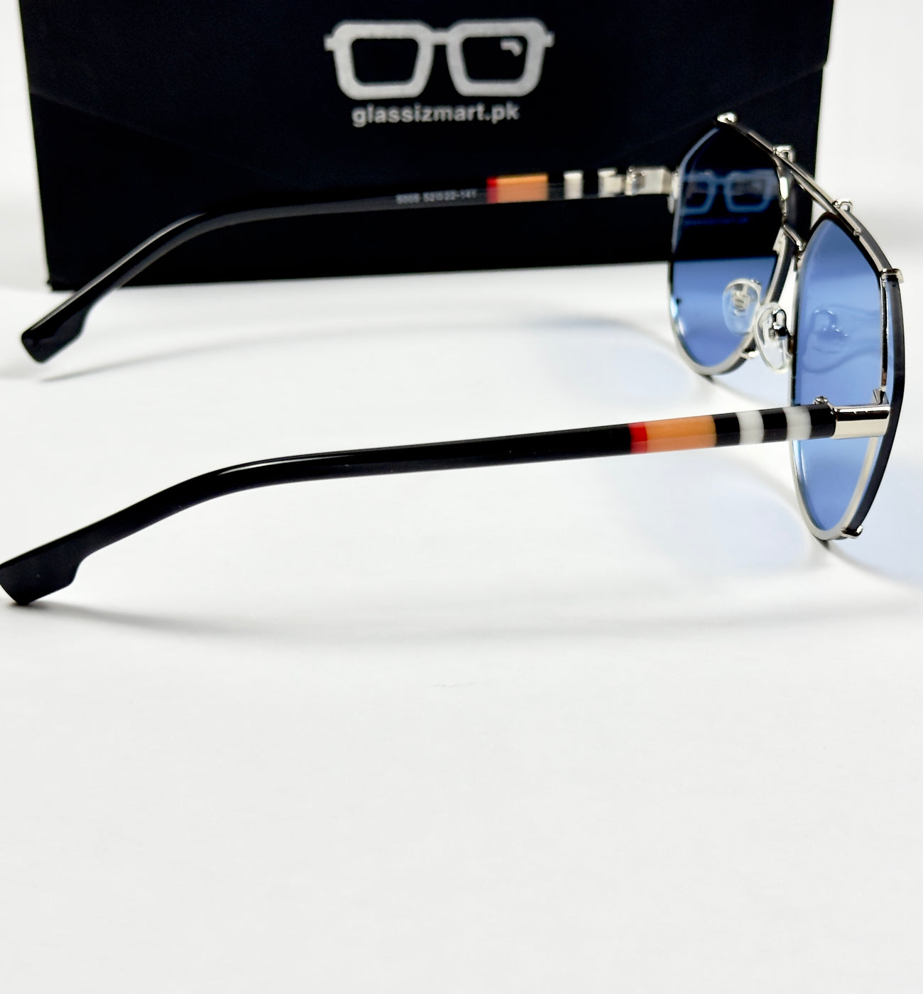 Burberry – 5005 - 52 – Silver Blue - Metal - Acetate - Sunglasses – Unisex