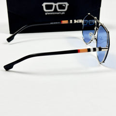 Burberry – 5005 - 52 – Silver Blue - Metal - Acetate - Sunglasses – Unisex
