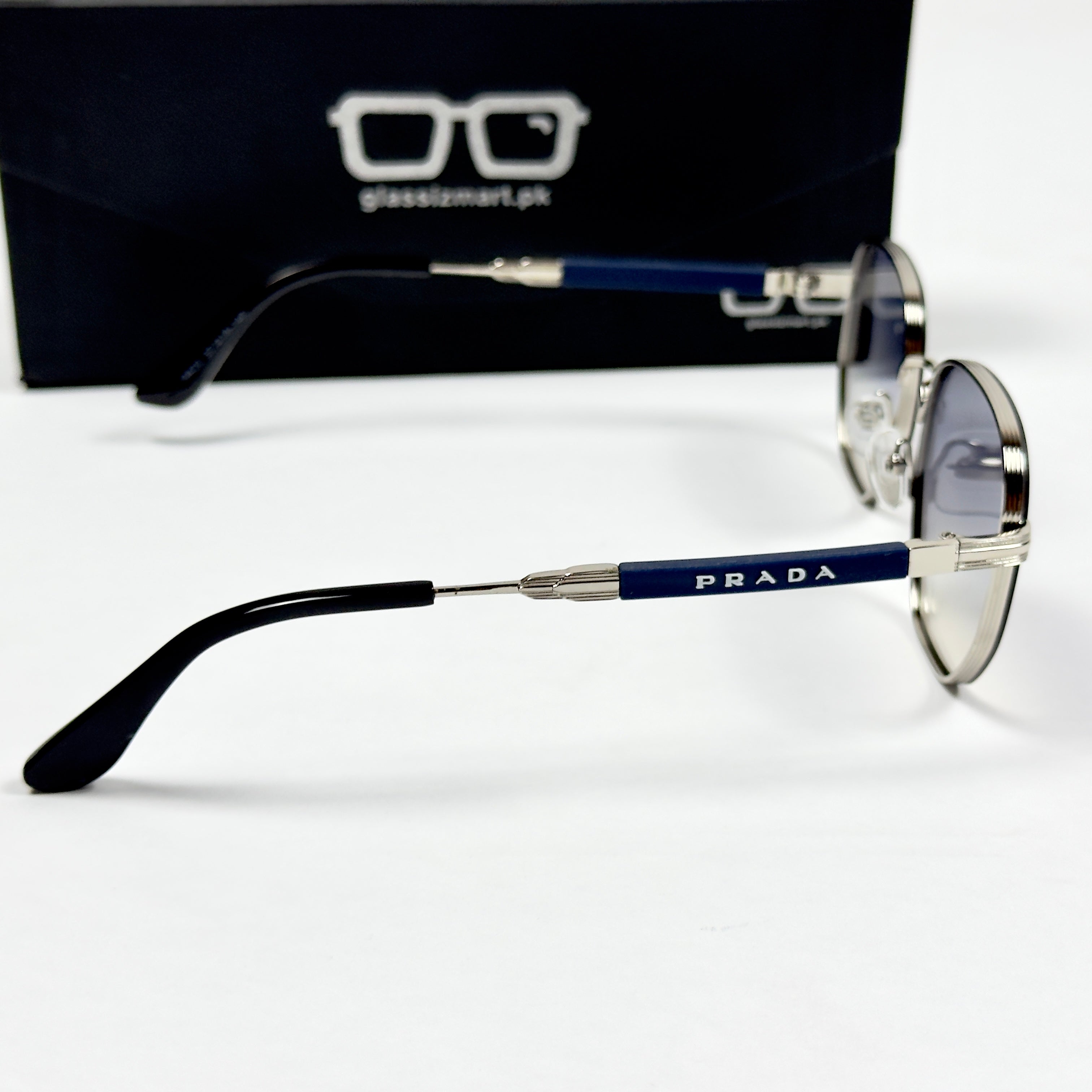 Prada – 19420 – 57 – Silver Blue Gradient – Metal – Sunglasses – Unisex