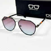 Burberry – 5005 - 52 – Black Multi - Metal - Acetate - Sunglasses – Unisex
