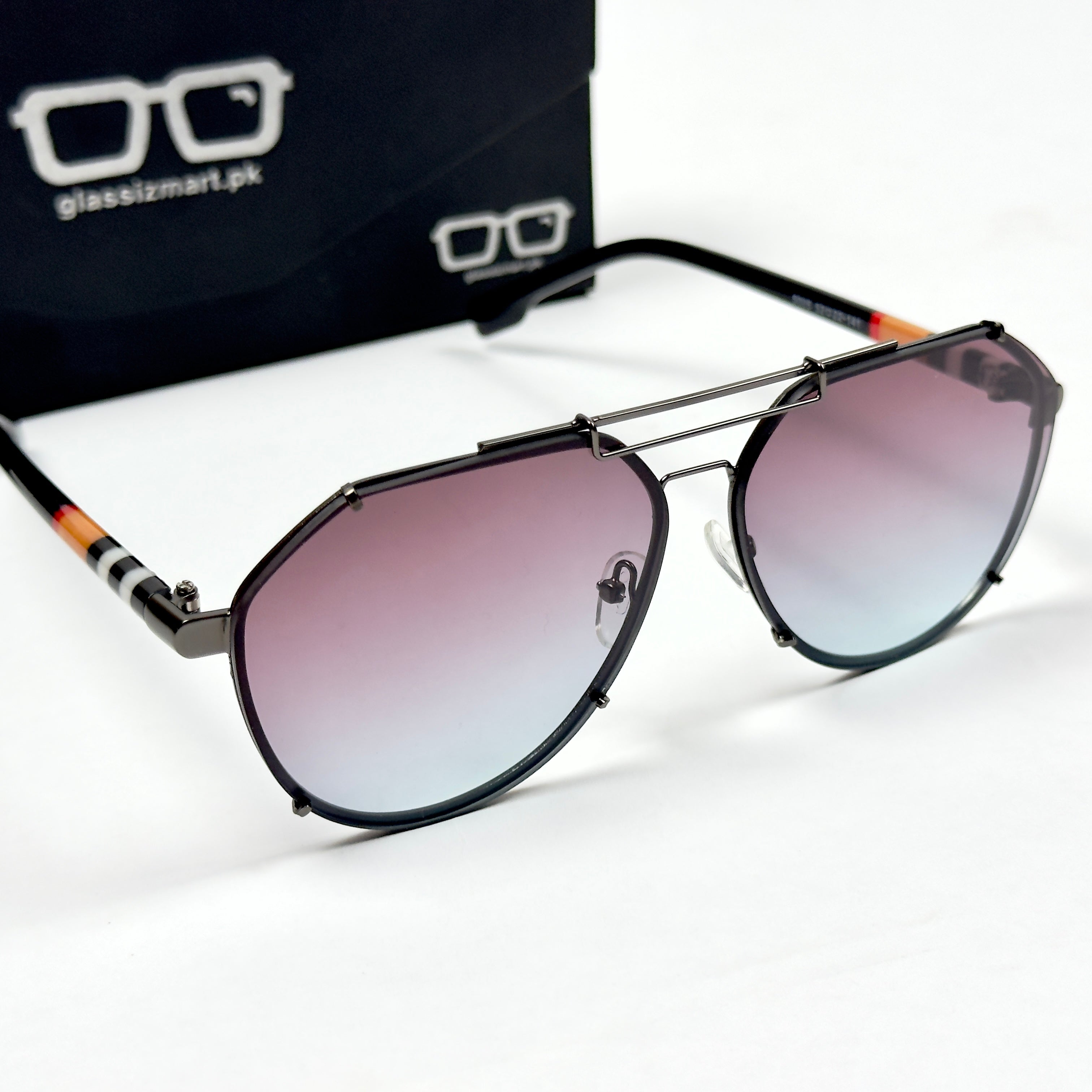 Burberry – 5005 - 52 – Black Multi - Metal - Acetate - Sunglasses – Unisex
