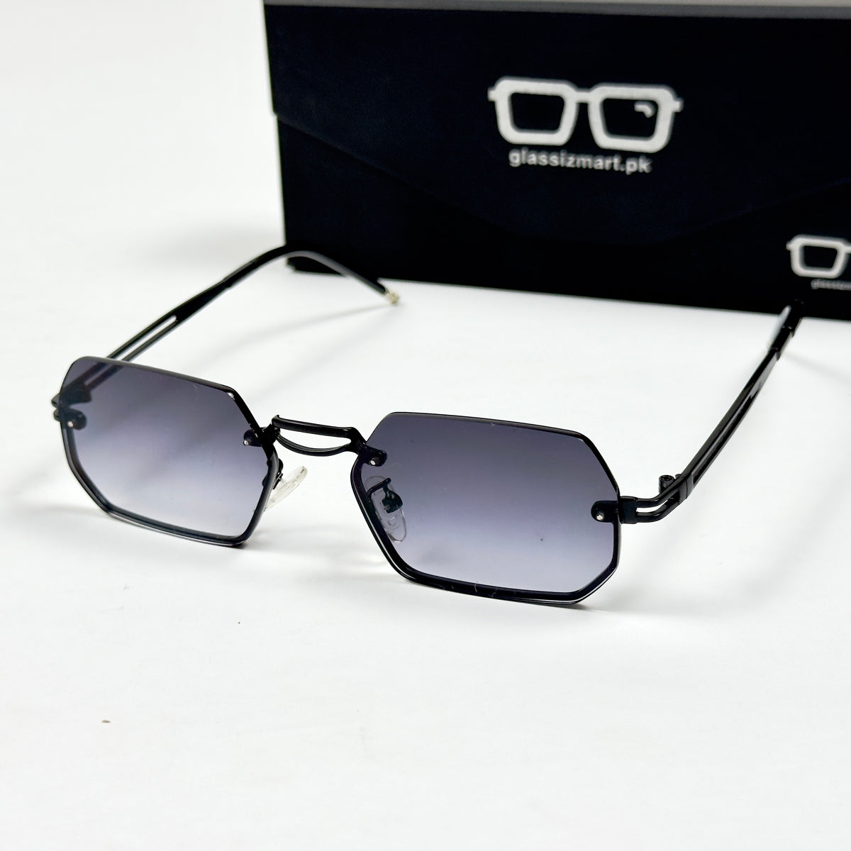 Cartier – 2A263 – 56 – Black Gradient– Metal - Sunglasses – Rimless - Unisex