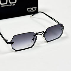 Cartier – 2A263 – 56 – Black Gradient– Metal - Sunglasses – Rimless - Unisex