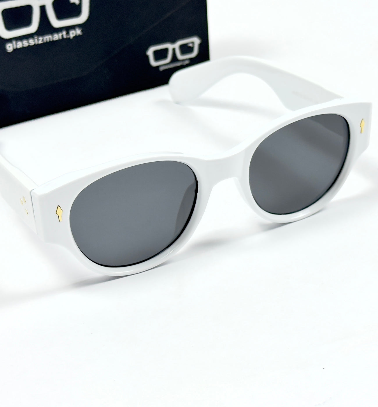 Moscot – 8583 – 50 - White Black – Acetate  – Sunglasses - Unisex