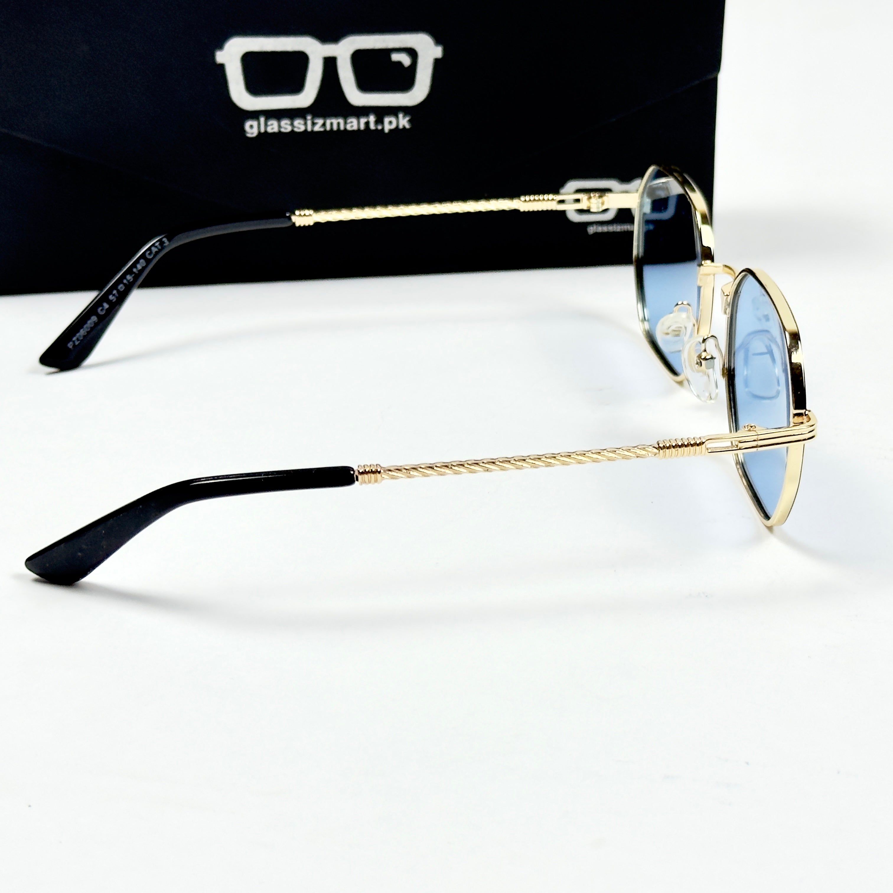 Louis Vuitton – 06009 – 57 – Golden Blue – Metal – Sunglasses – Unisex