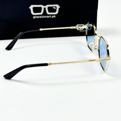 Louis Vuitton – 06009 – 57 – Golden Blue – Metal – Sunglasses – Unisex