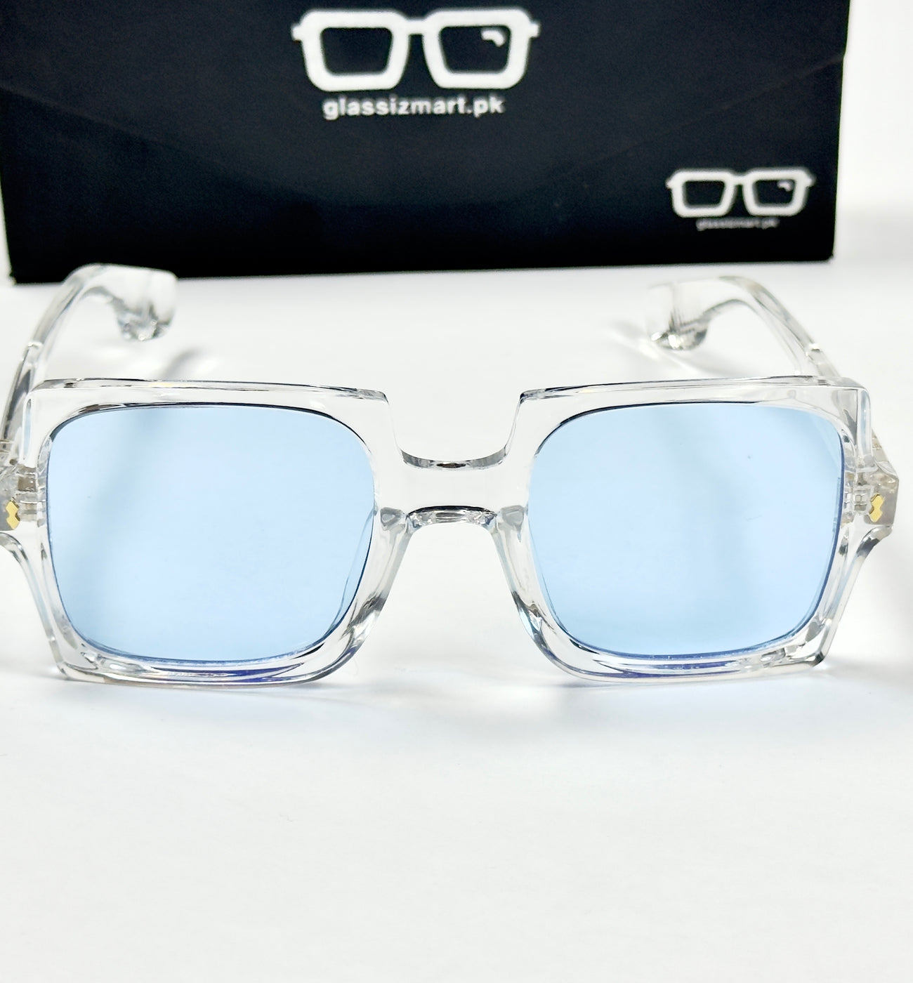 Moscot – 764 – 52 - Transparent Blue – Acetate  – Sunglasses - Ladies