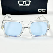 Moscot – 764 – 52 - Transparent Blue – Acetate  – Sunglasses - Ladies