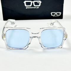 Moscot – 764 – 52 - Transparent Blue – Acetate  – Sunglasses - Ladies