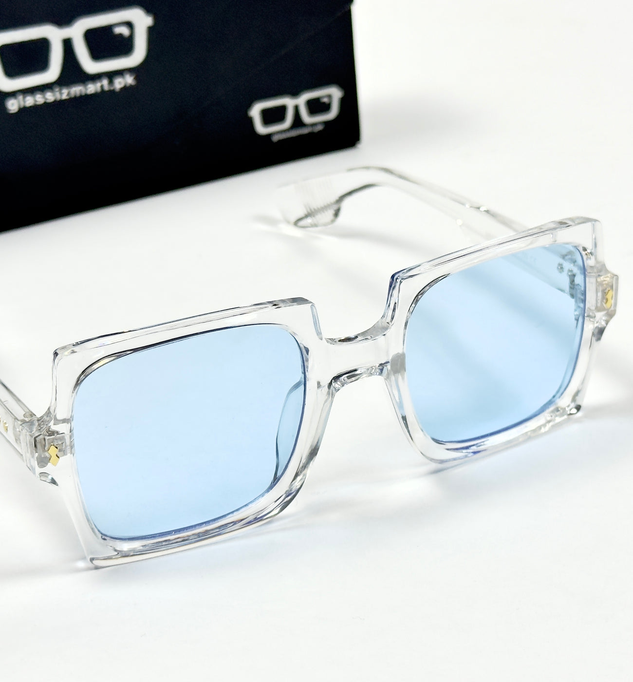 Moscot – 764 – 52 - Transparent Blue – Acetate  – Sunglasses - Ladies