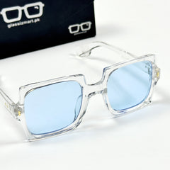 Moscot – 764 – 52 - Transparent Blue – Acetate  – Sunglasses - Ladies