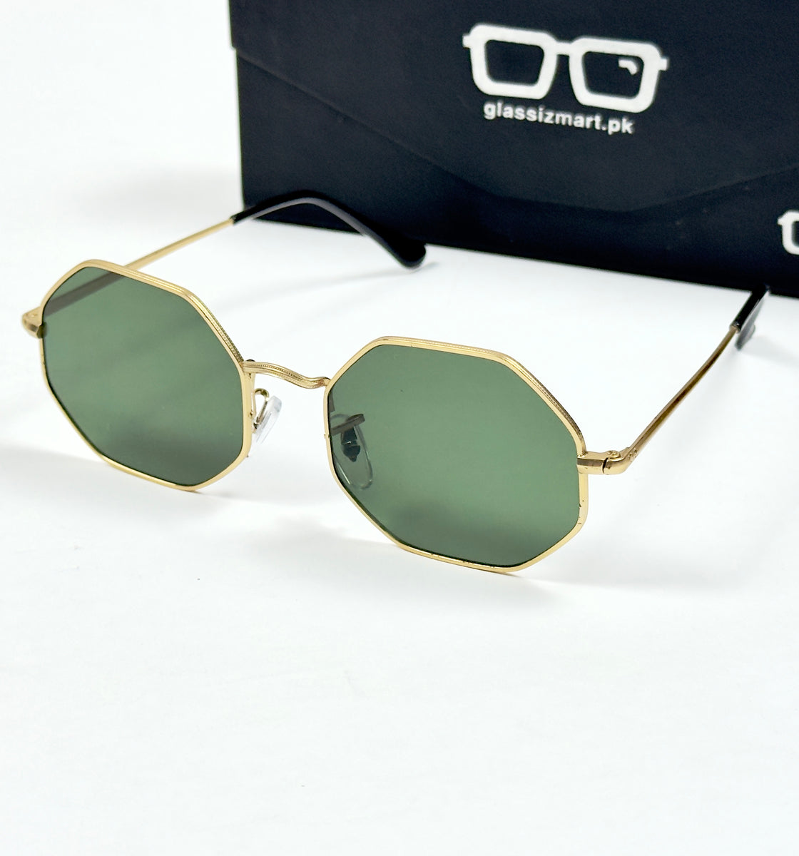 Rayban – 1972 – 55 – Golden Green – Metal – Sunglasses – Women