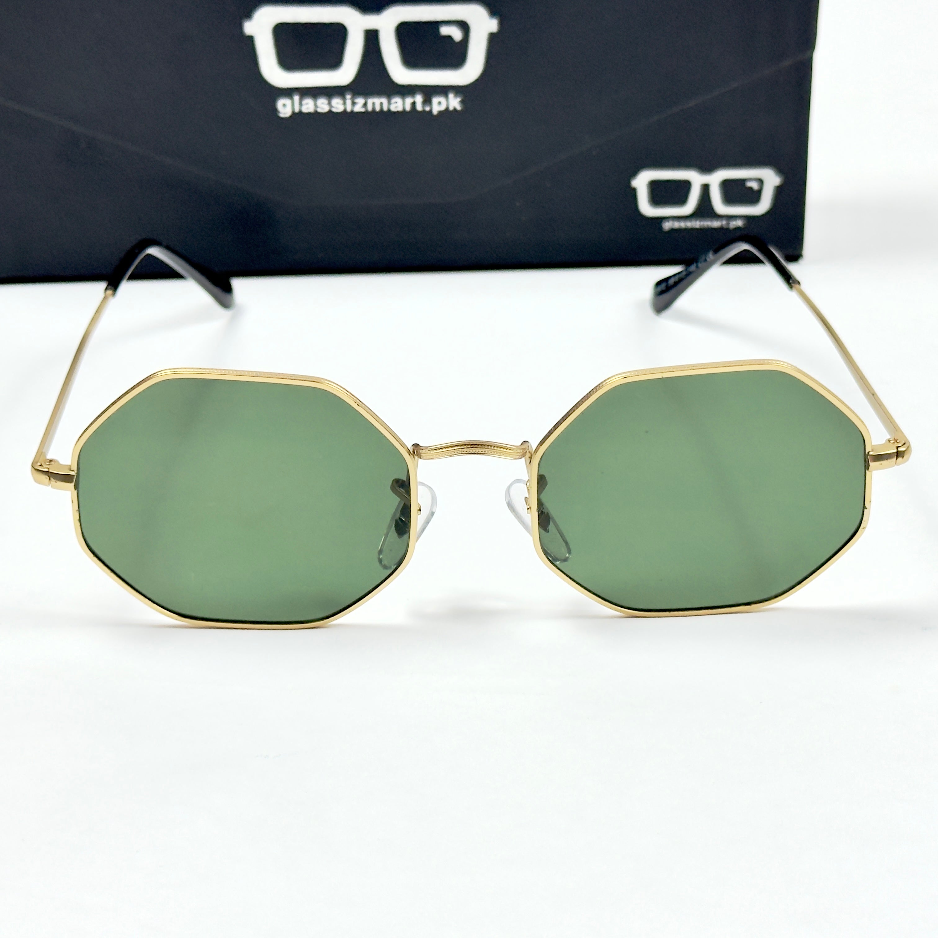 Rayban – 1972 – 55 – Golden Green – Metal – Sunglasses – Women