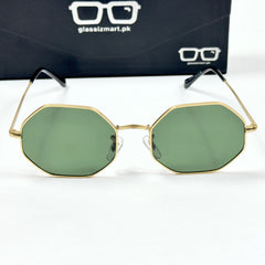 Rayban – 1972 – 55 – Golden Green – Metal – Sunglasses – Women