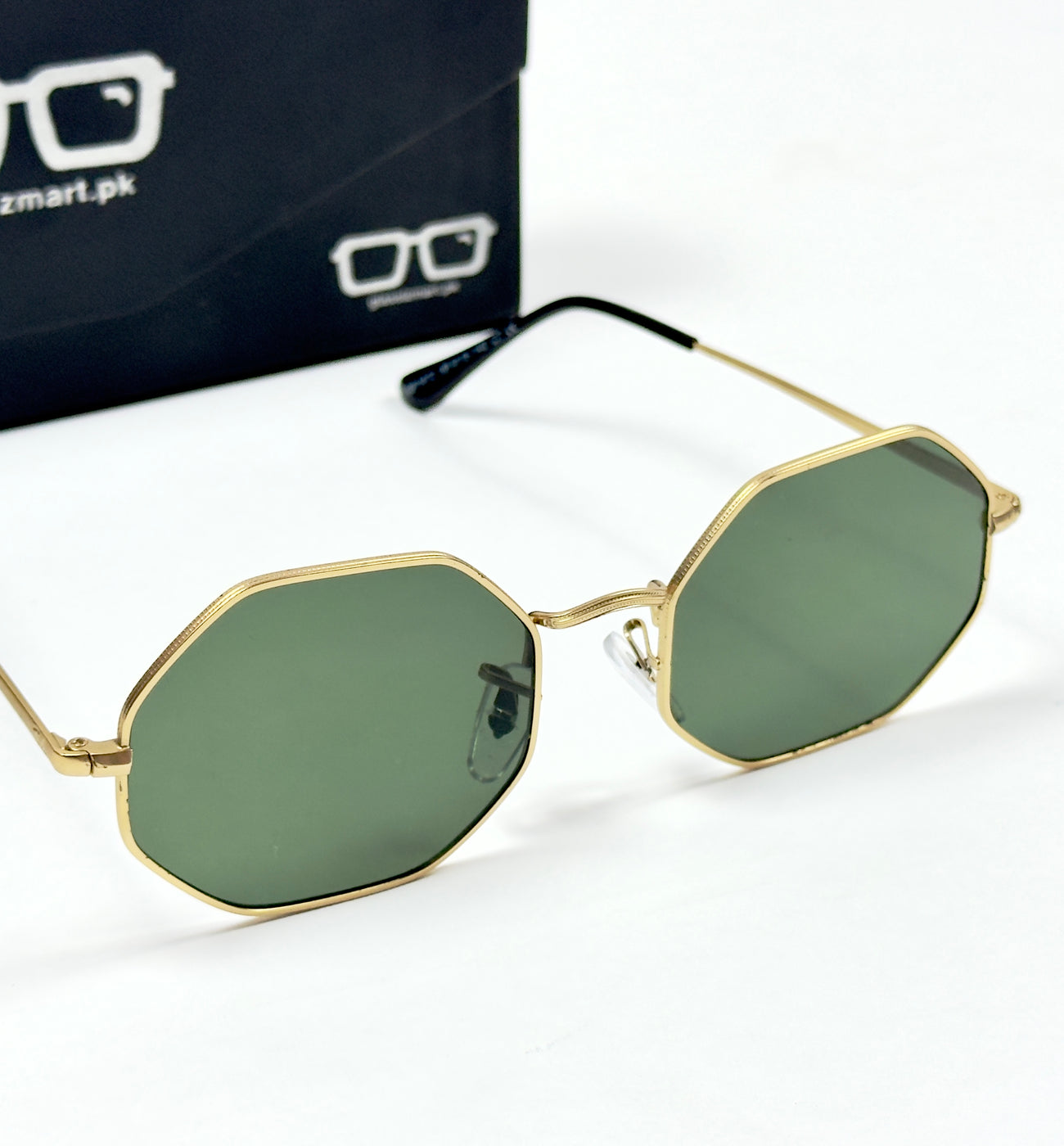 Rayban – 1972 – 55 – Golden Green – Metal – Sunglasses – Women