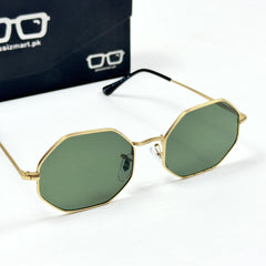 Rayban – 1972 – 55 – Golden Green – Metal – Sunglasses – Women