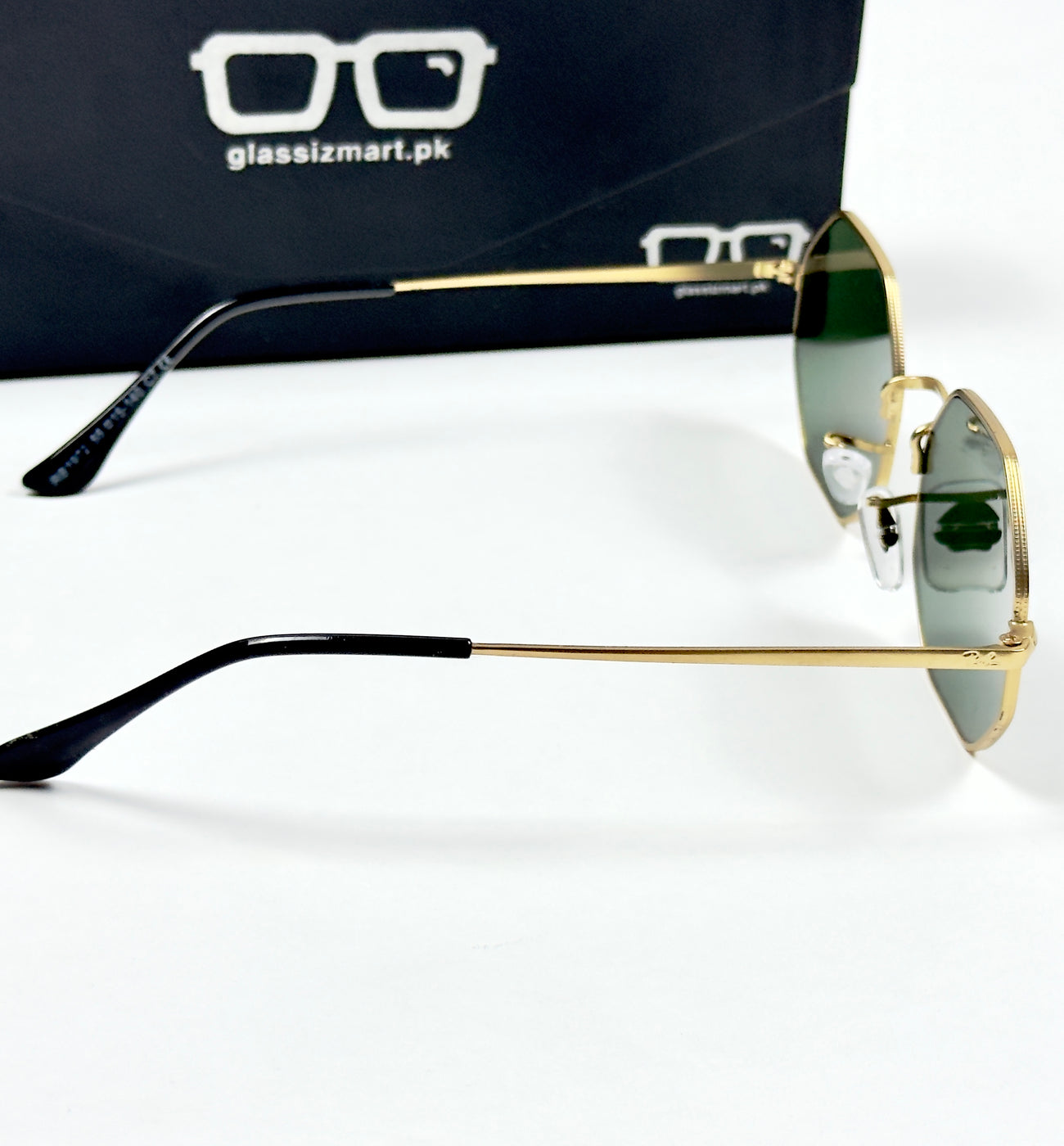 Rayban – 1972 – 55 – Golden Green – Metal – Sunglasses – Women