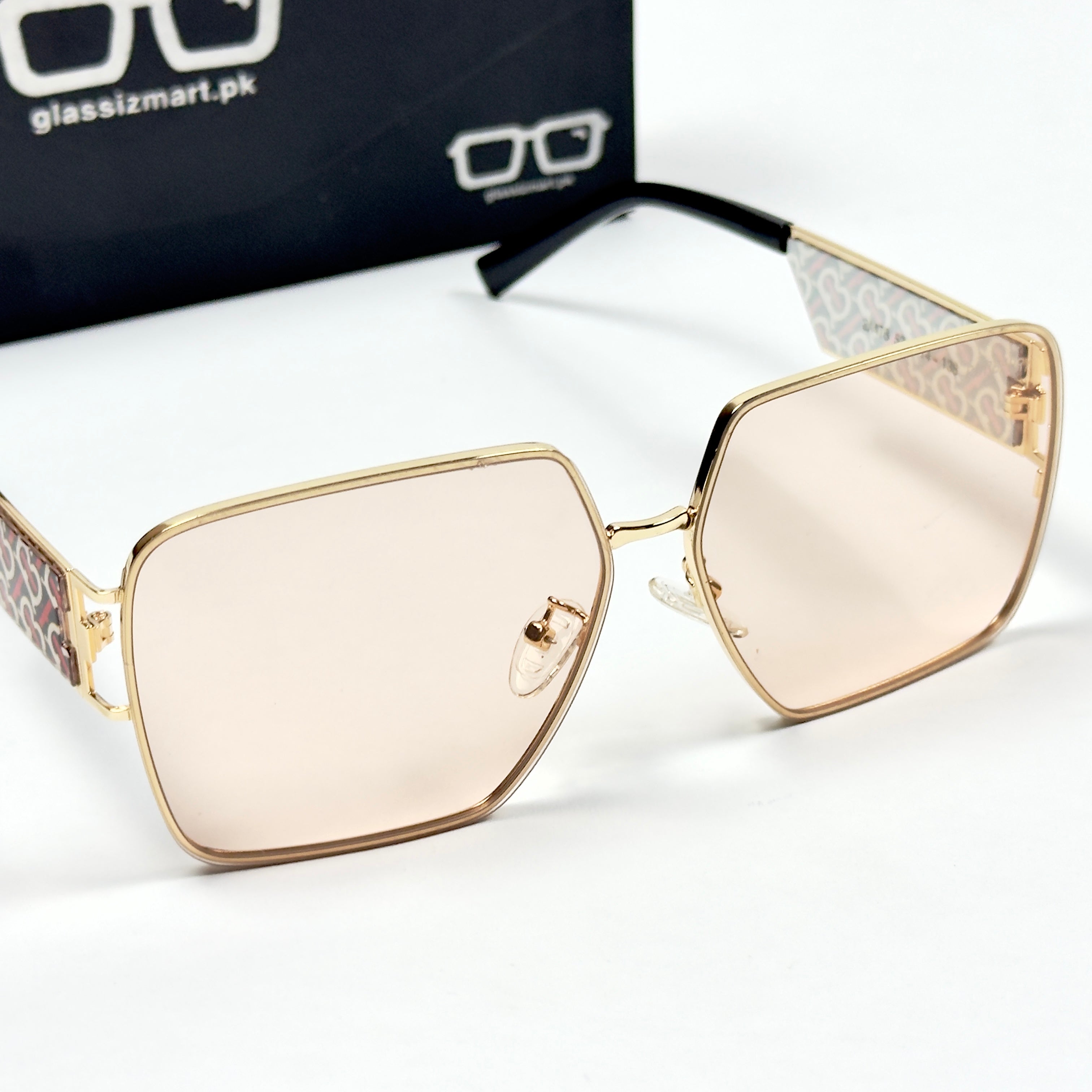 Burberry – 2A478 – 53 - Golden Pink – Metal – Sunglasses - Ladies