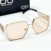 Burberry – 2A478 – 53 - Golden Pink – Metal – Sunglasses - Ladies