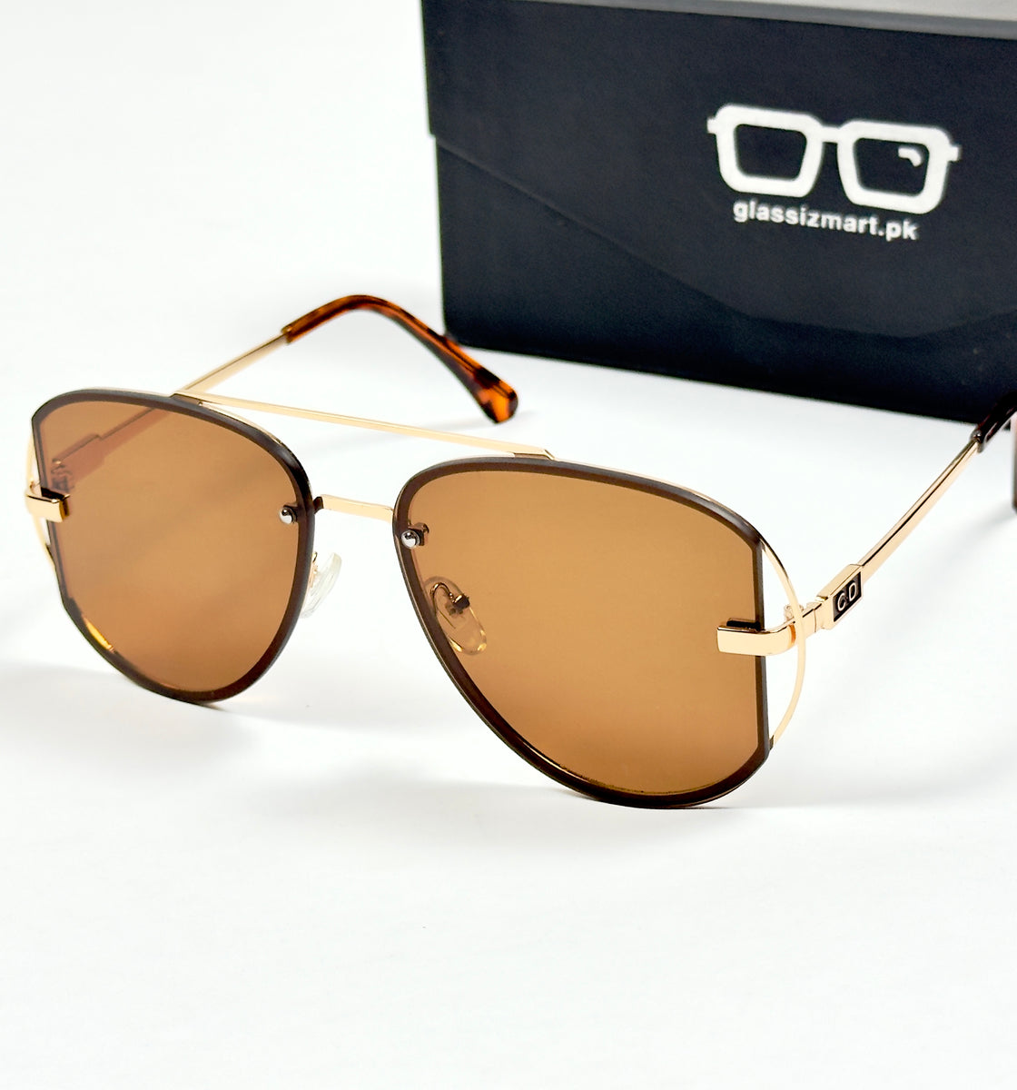 Dior – 5004 – 53 - Golden Brown – Metal – Sunglasses - Unsiex