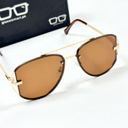 Dior – 5004 – 53 - Golden Brown – Metal – Sunglasses - Unsiex