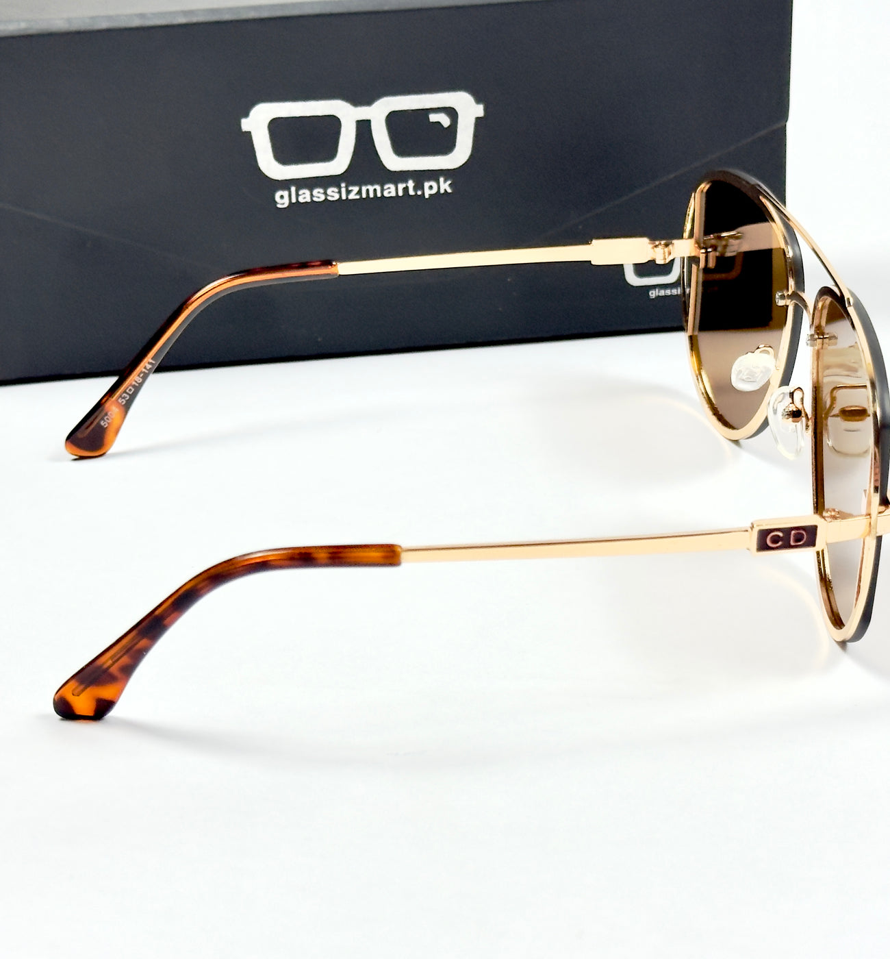 Dior – 5004 – 53 - Golden Brown – Metal – Sunglasses - Unsiex