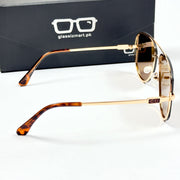 Dior – 5004 – 53 - Golden Brown – Metal – Sunglasses - Unsiex