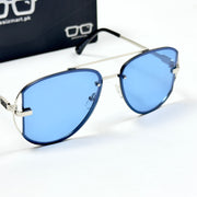 Dior – 5004 – 53 - Silver Blue – Metal – Sunglasses - Unisex