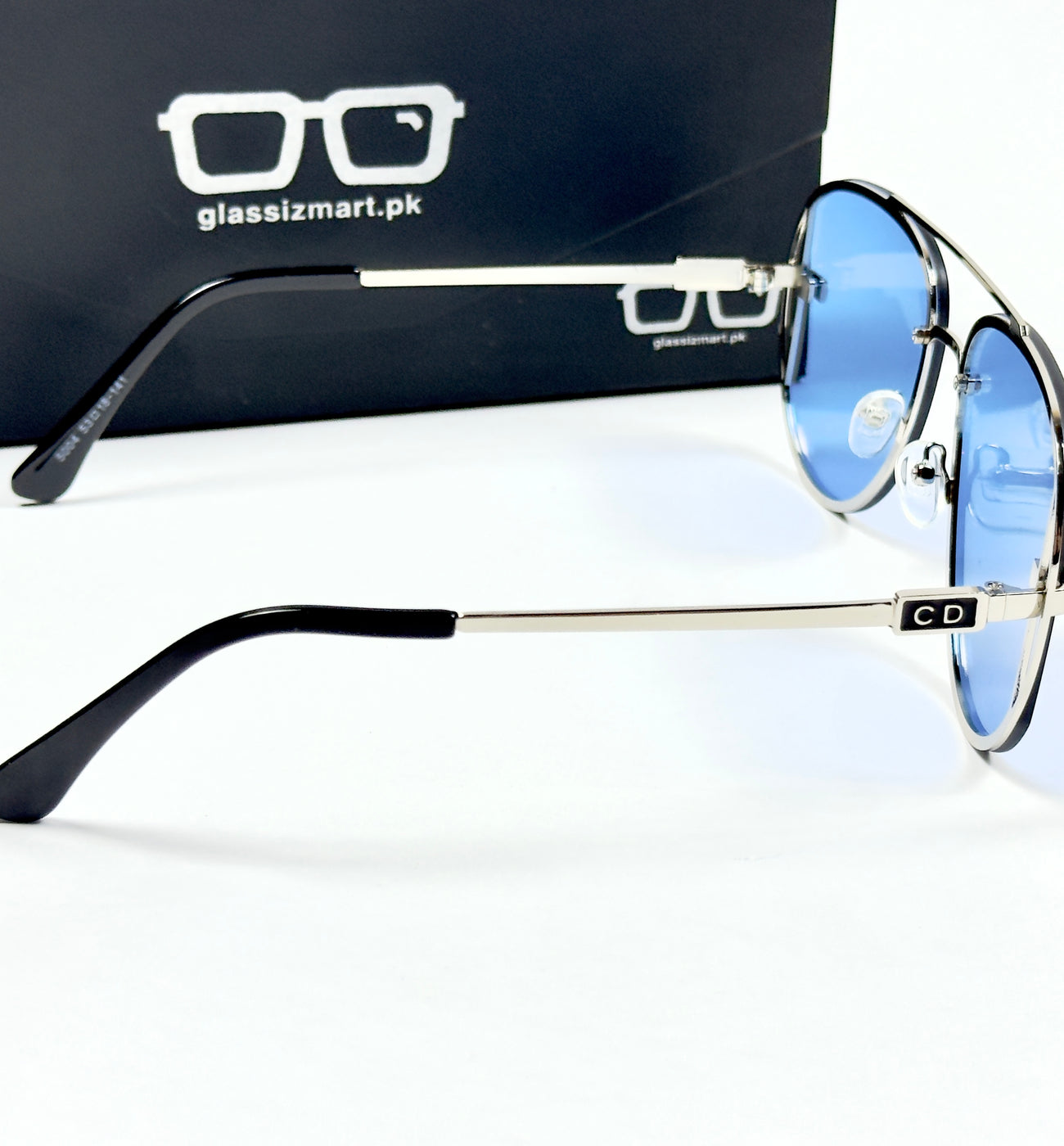 Dior – 5004 – 53 - Silver Blue – Metal – Sunglasses - Unisex