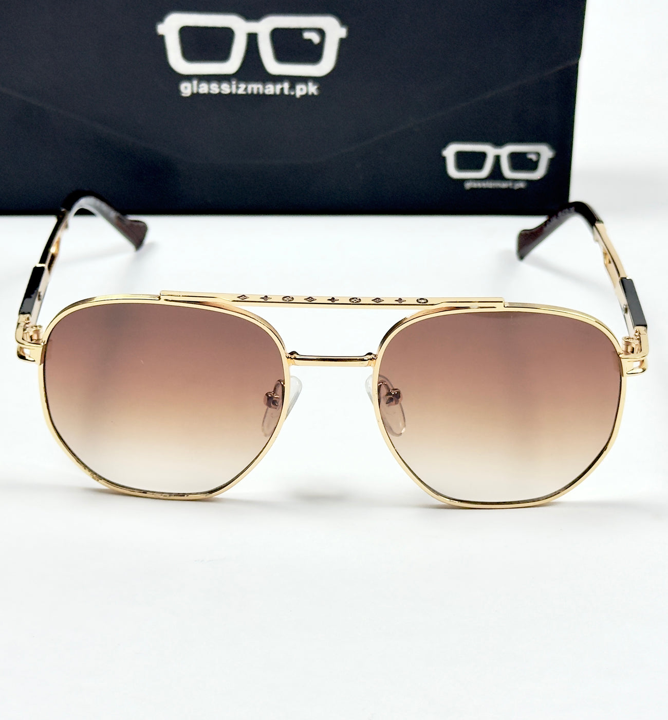 Louis Vuitton – 332 – 58 – Golden Brown – Metal – Sunglasses – Unisex