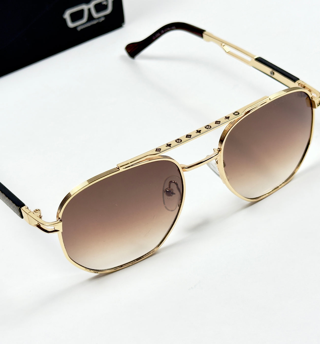 Louis Vuitton – 332 – 58 – Golden Brown – Metal – Sunglasses – Unisex