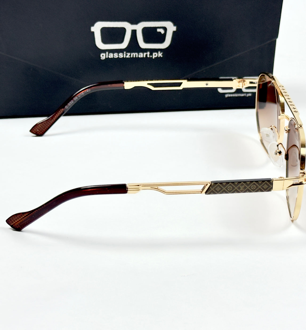 Louis Vuitton – 332 – 58 – Golden Brown – Metal – Sunglasses – Unisex