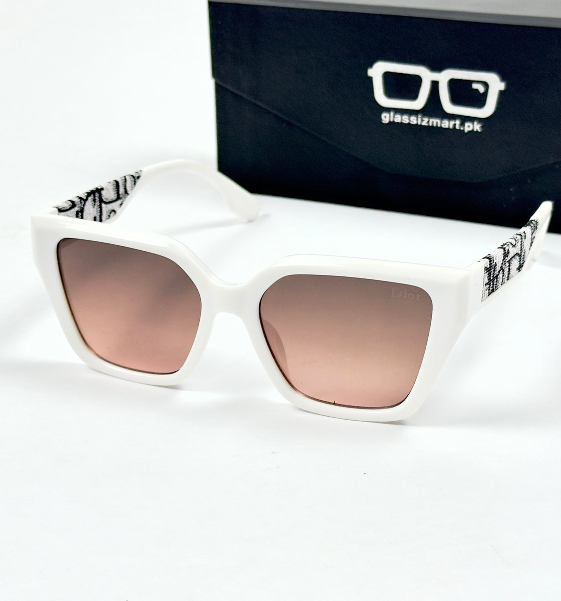 Dior – 540 - 45 – White Pink – Acetate – Sunglasses - Ladies