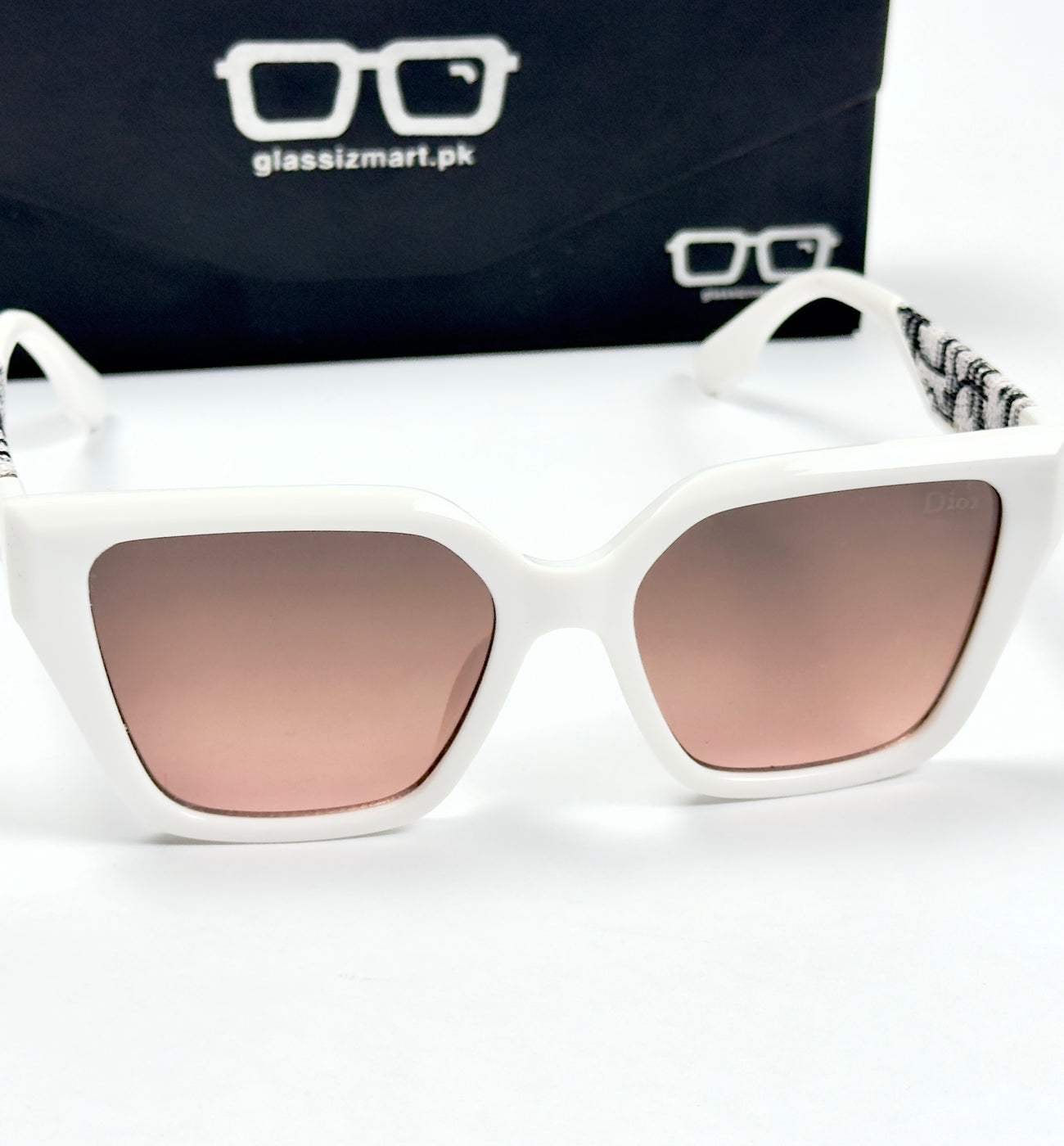 Dior – 540 - 45 – White Pink – Acetate – Sunglasses - Ladies