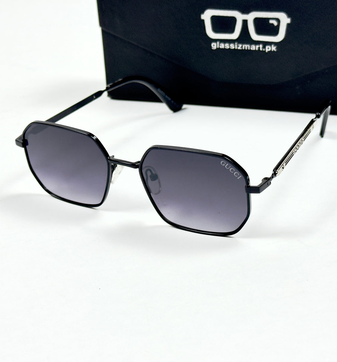Gucci – 18132 – 55 – Black Gradient – Metal – Sunglasses – Unisex