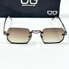 Cartier – 2A263 – 56 – Brown – Metal - Sunglasses – Rimless - Unisex