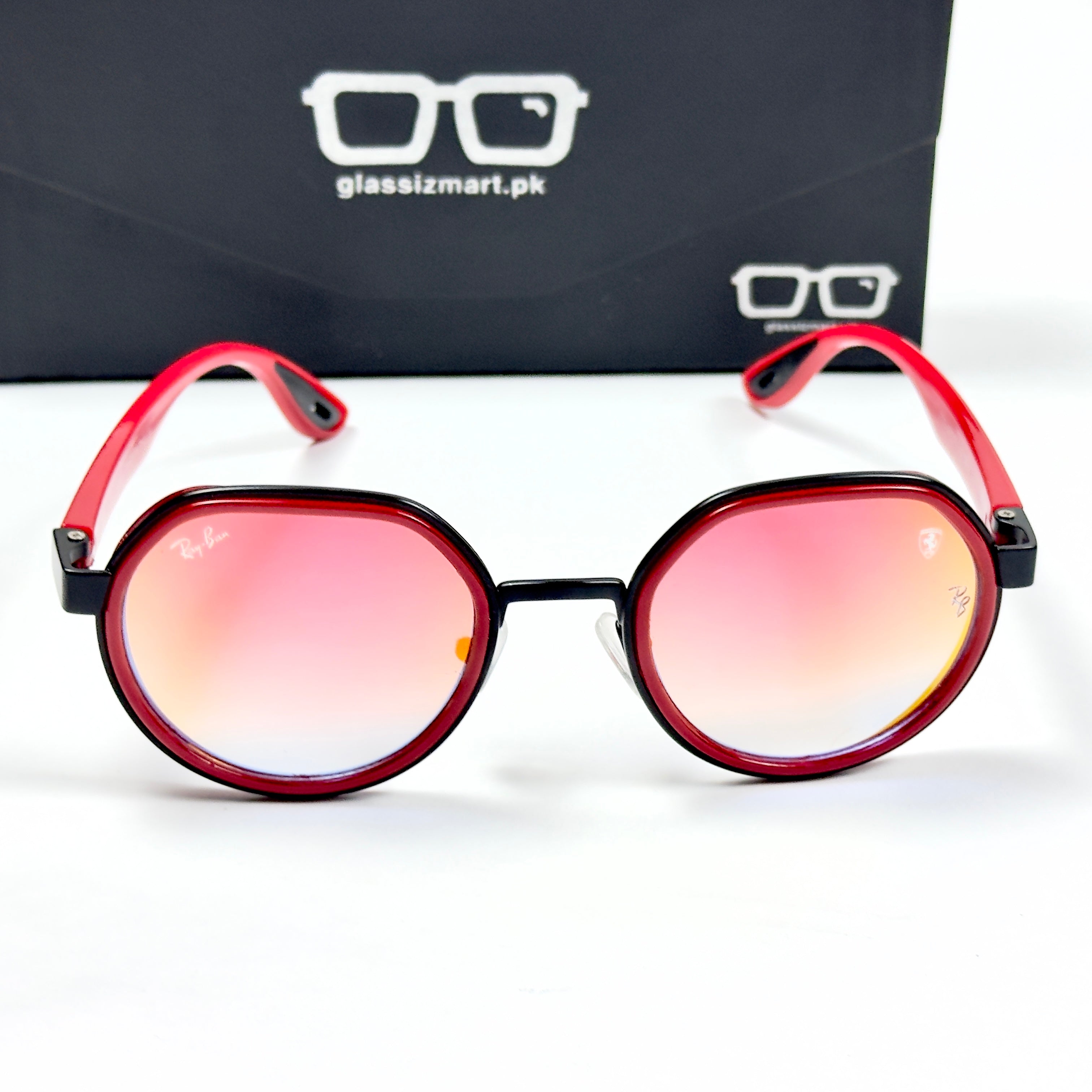 Rayban – 3674 – 55 – Red – Acetate – Metal – Sunglasses – Unisex