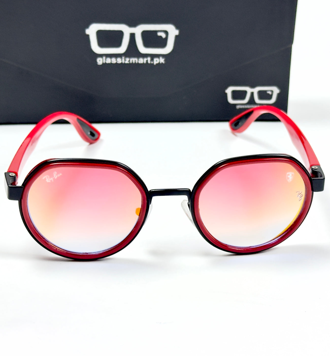 Rayban – 3674 – 55 – Red – Acetate – Metal – Sunglasses – Unisex