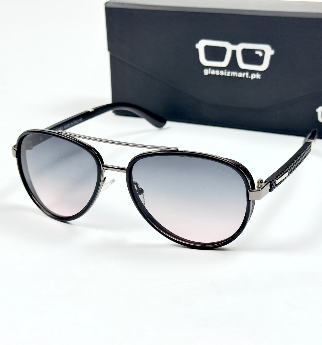 Gucci – 354 – 56 – Black Purple – Metal – Sunglasses – Unisex
