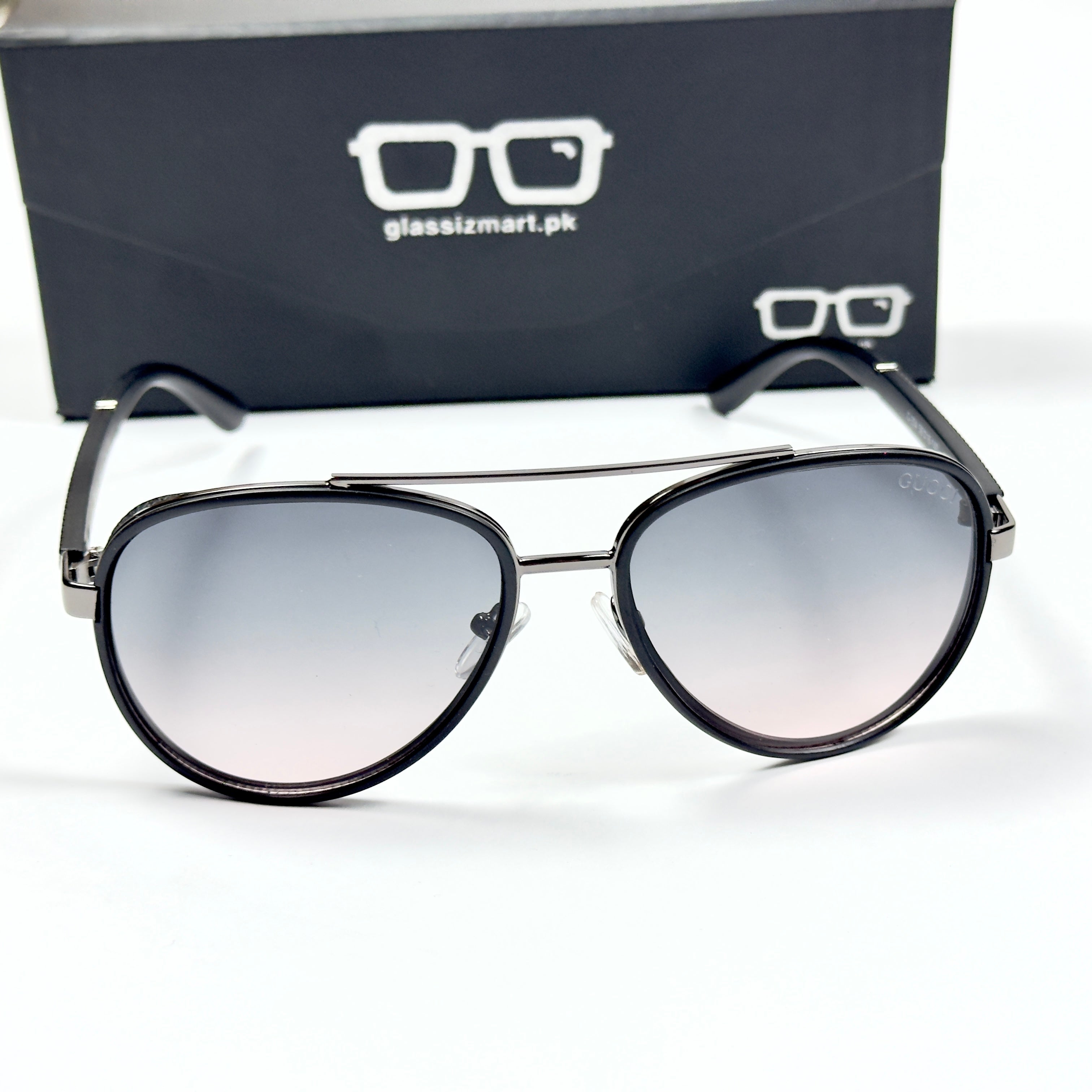 Gucci – 354 – 56 – Black Purple – Metal – Sunglasses – Unisex