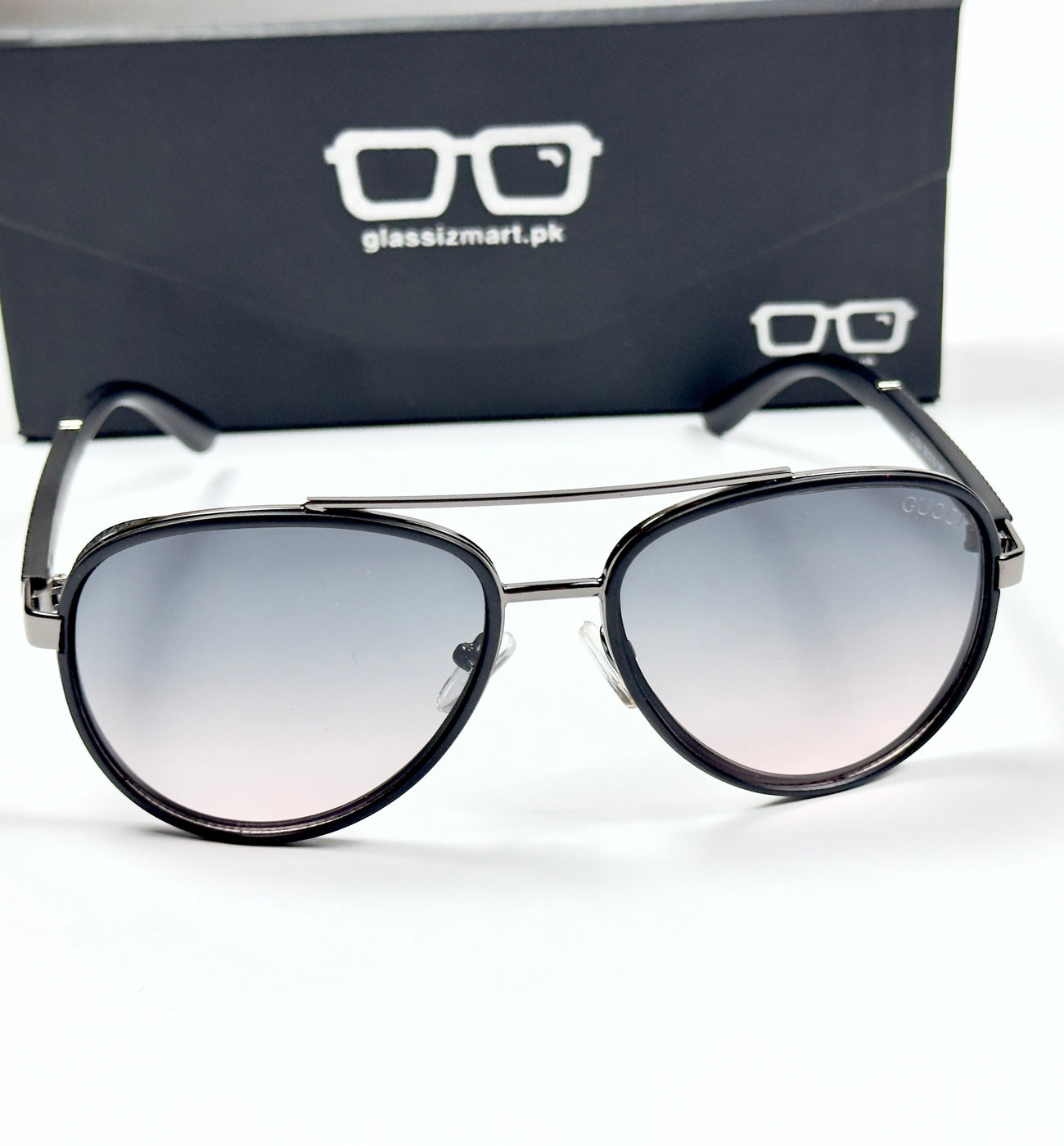 Gucci – 354 – 56 – Black Purple – Metal – Sunglasses – Unisex