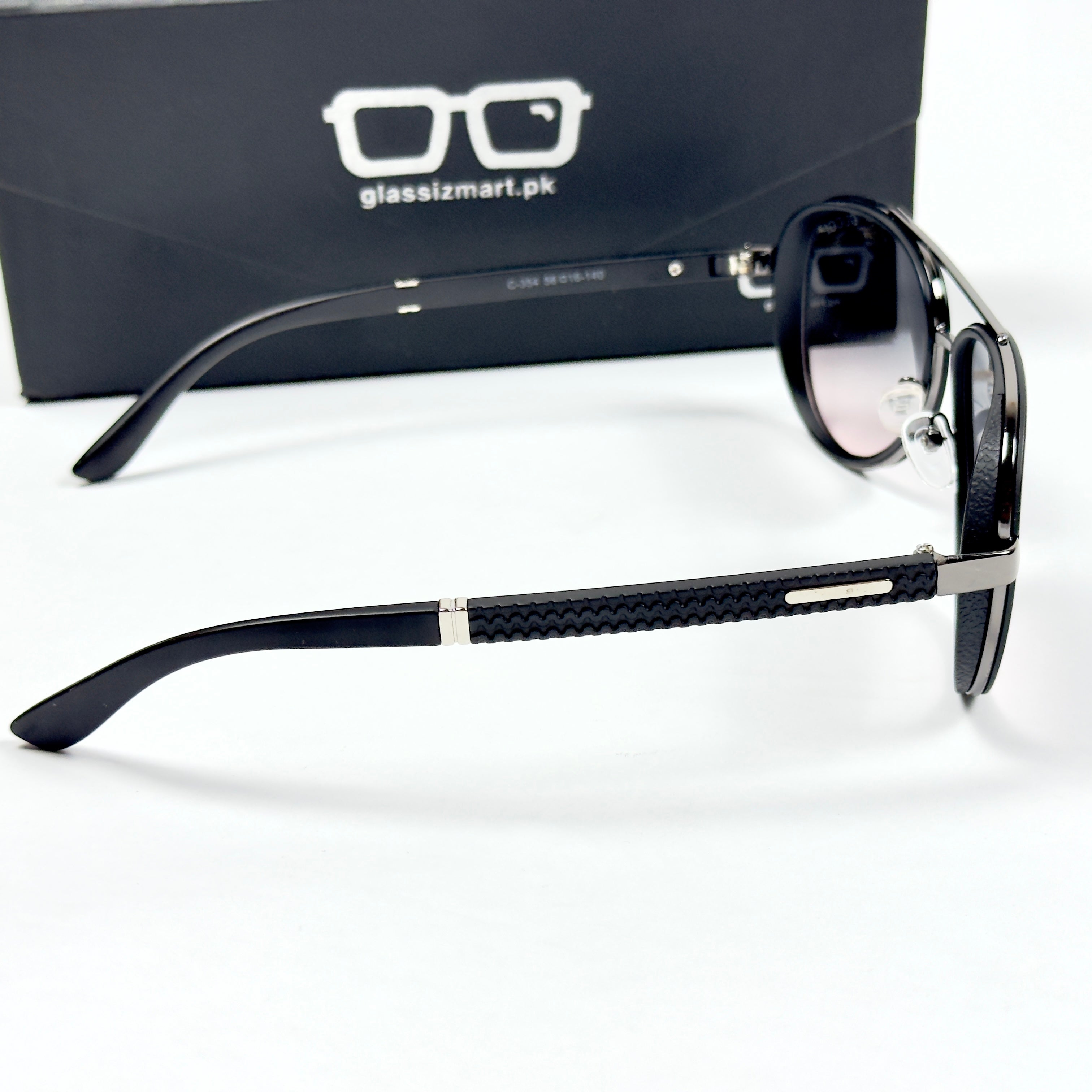 Gucci – 354 – 56 – Black Purple – Metal – Sunglasses – Unisex